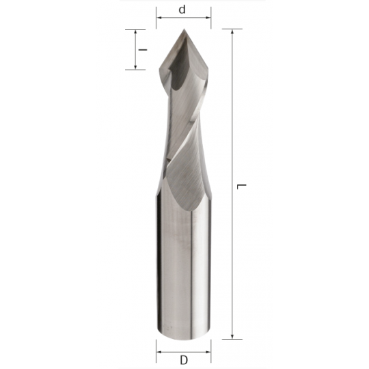 Зенковка для пластик Dc 0.5 - L2 3 - L1 39 - D2 1 - Z.2