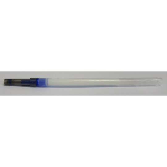 Refillable pen with heat: White with Blue Tip