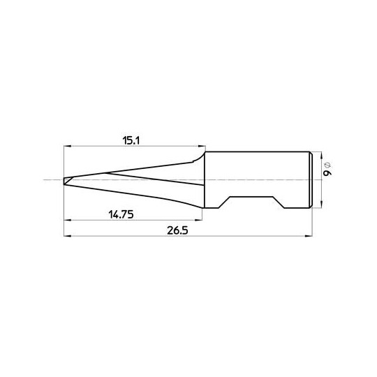 Lame 44735 - épaisseur de coupe jusq'à 15 mm - référence code E18