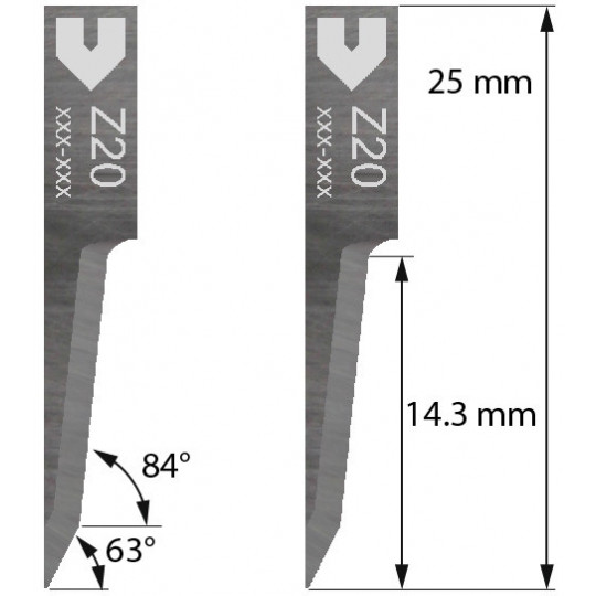 Blade 3910313 - Z 20 - Max. cutting depth 14.3 mm