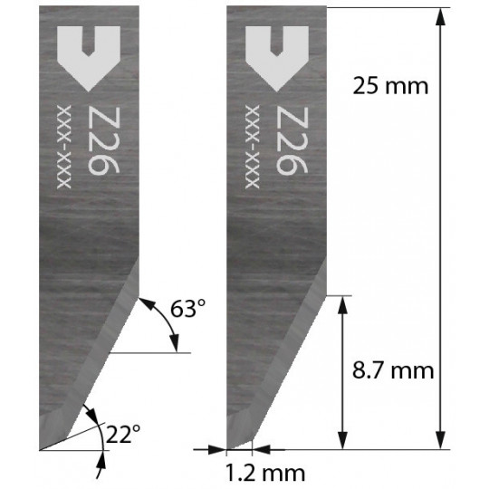 Blade 3910317 - Z 26 - Max. cutting depth 8.7 mm