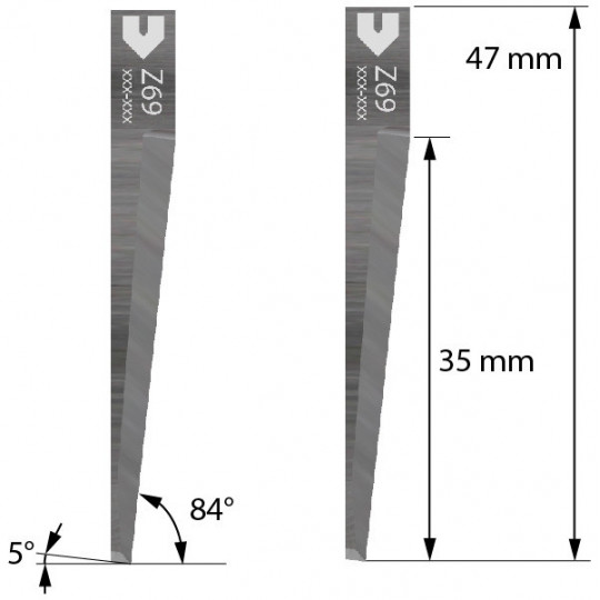 Blade Comagrav compatible - 5204302 - Z69 - Max cutting depth 35 mm