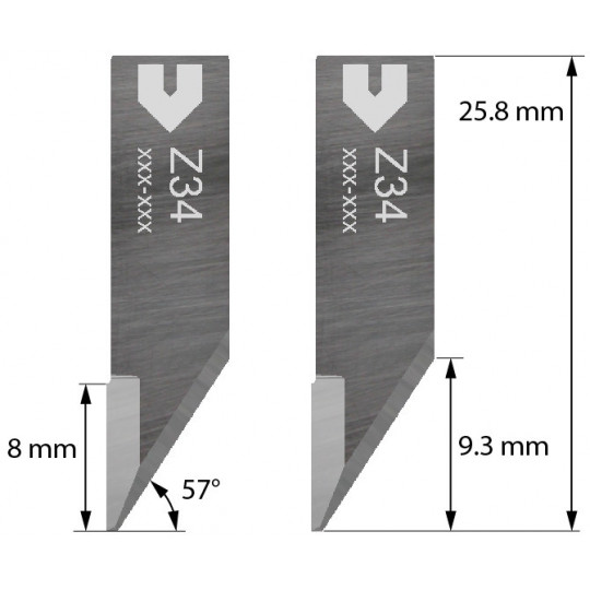 Cuchilla Z34 - Corte 9.3 mm