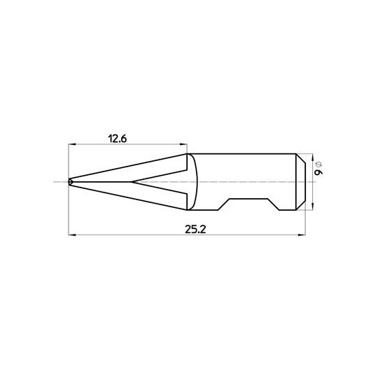 Blade 44736 - Max. cutting depth 13 mm - Reference code E12