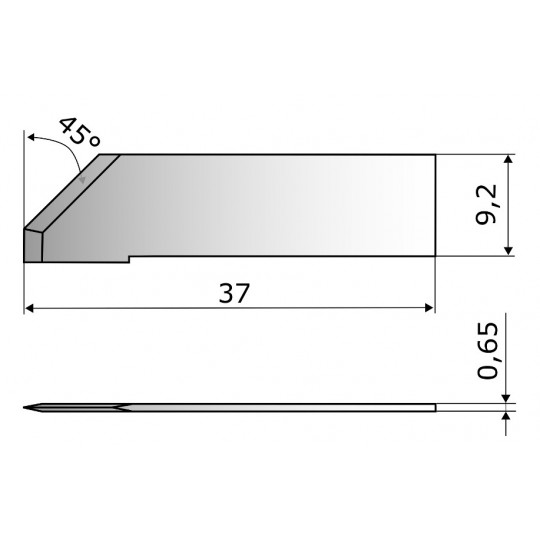Cuchilla plana 4483 compatible con Aristo - Corte 6 mm