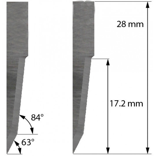 Blade Comagrav compatible - Z21 - Max. cutting depth 17.2 mm