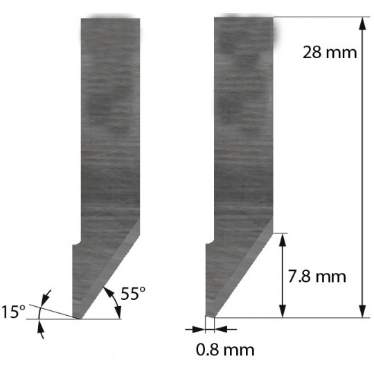 Blade Comagrav compatible - Z42C - Max. cutting depth 7.8 mm