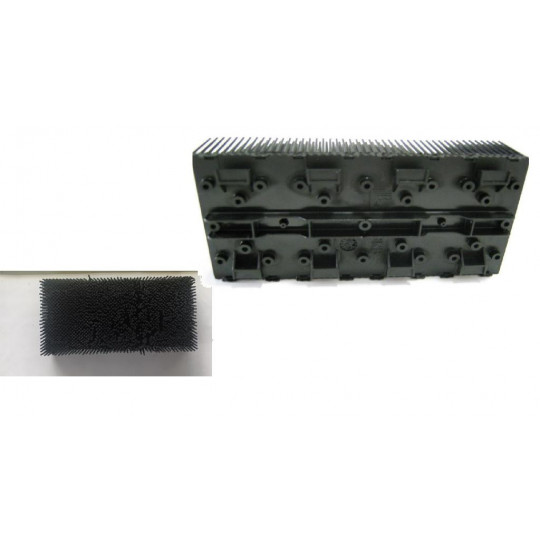 Mattonella nera in nylon forato - Dimensioni 10 x 5 cm - Per Lectra