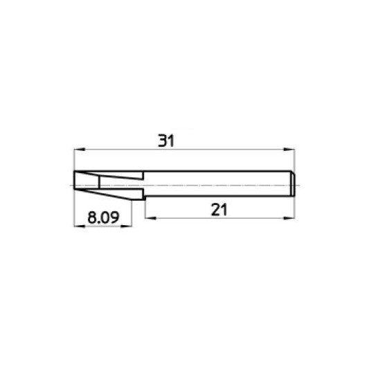 Messer 44798 - Max. Schnitttiefe 8.09 mm