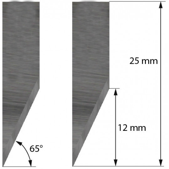 Lama Single Edge Cutout 65° 500-9801 compatibile con Summa - Z17 - Spessore del taglio fino a 6 mm