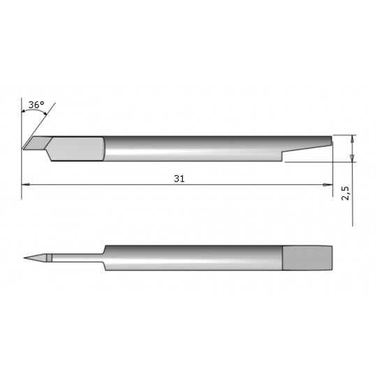 Lama tangenziale 36° 390-534 compatibile con Summa - CE138023 - Spessore del taglio fino a 0.25 mm