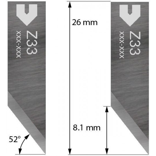 Lame compatible avec Iecho - Z33 - profondeur de coupe 5 mm