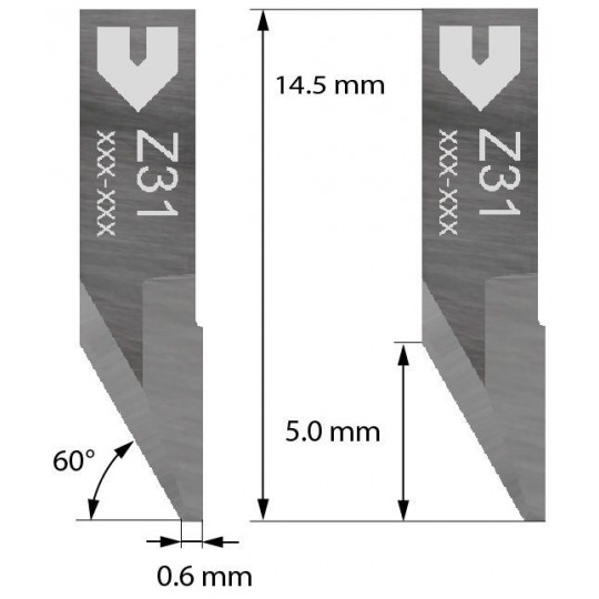 Lama compatibile con Iecho - Z31 - Spessore di taglio fino a 2.0 mm