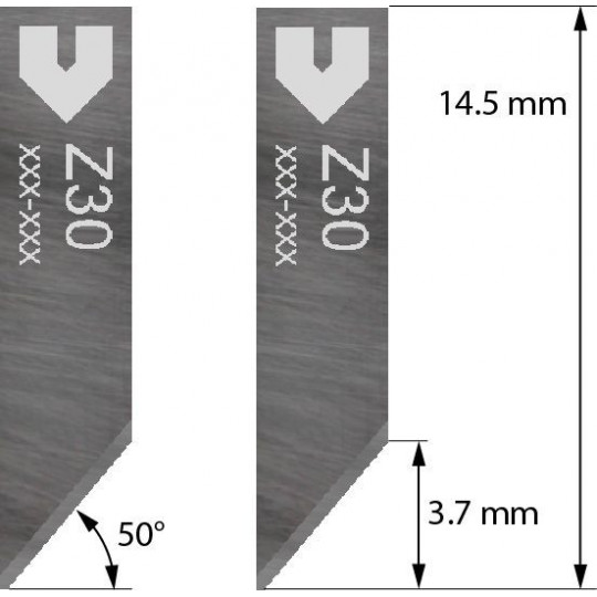 Lama compatibile con Iecho - Z30 - Spessore di taglio fino a 2 mm