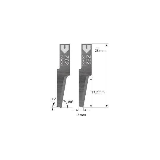 Lama compatibile con Iecho - Z62 - Spessore di taglio fino a 13.2 mm