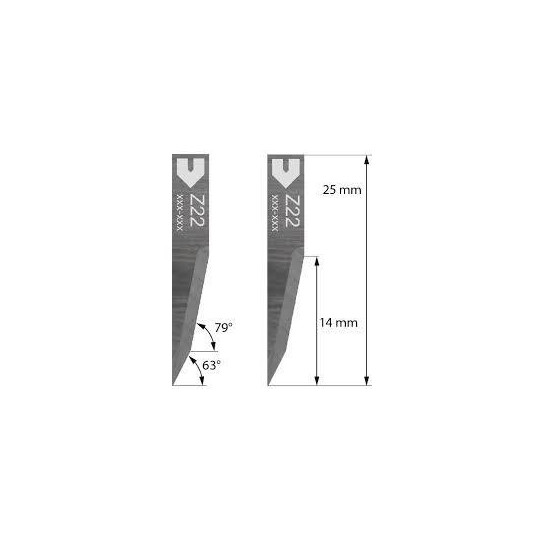 Lama compatibile con Iecho - Z22 - Spessore di taglio fino a 14 mm