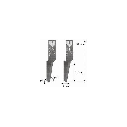 Blade Iecho compatible - Z41 - Max. cutting depth 11.3 mm