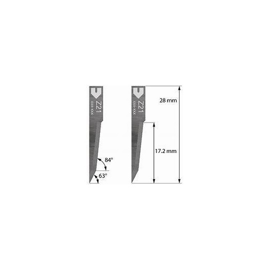 Blade Iecho compatible - Z21 - Max. cutting depth 17.2 mm