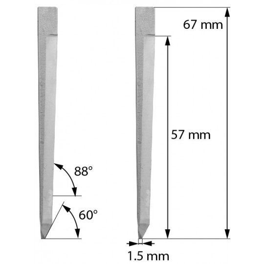 Lama 100610620 compatibile con Mecanumeric - Z64 - Spessore del taglio fino a 57 mm.