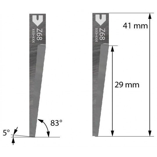 Blade Iecho compatible - Z68 - Max. cutting depth 29 mm