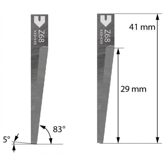 Lama compatibile con Iecho - Z68 - Spessore di taglio fino a 29 mm