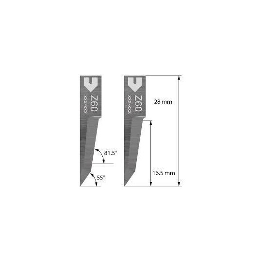 Blade Iecho compatible - Z60 - Max. cutting depth 16.5 mm