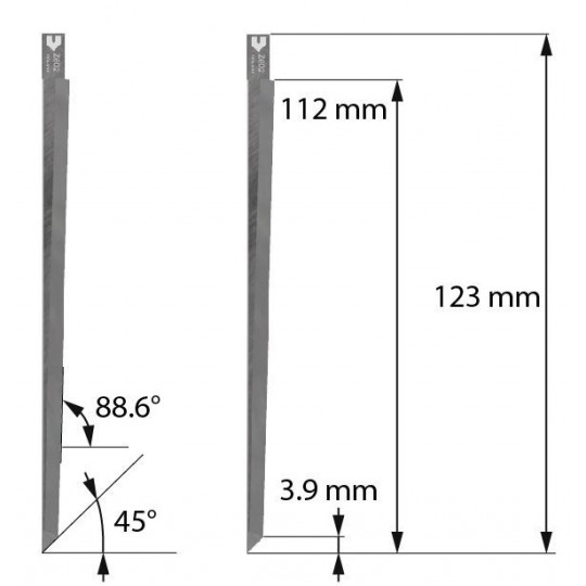 Lama compatibile con Iecho - Z602 - Spessore del taglio fino a 112 mm
