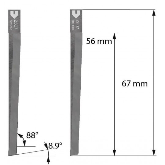 Blade Z607 Iecho compatible - Max. cutting depth 56 mm