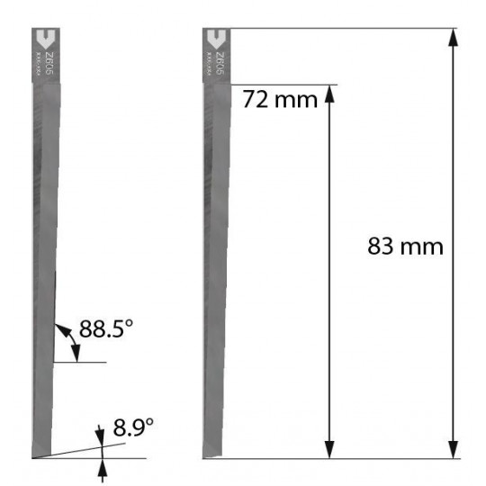 Lama compatibile con Iecho - Z605 - Spessore del taglio fino a 72 mm