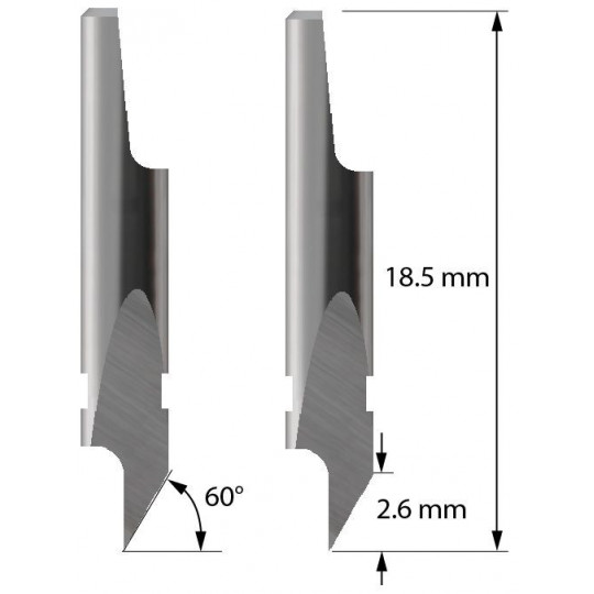 Lama compatibile con Iecho - Z5 - Spessore del taglio fino a 2,6 mm