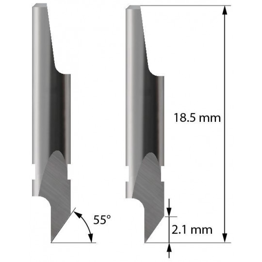 Blade Iecho compatible - Z4 - Max. cutting depth 2,1 mm