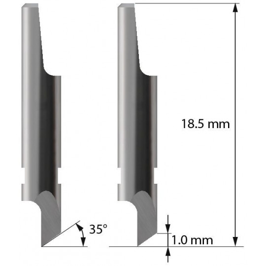 Blade Iecho compatible - Z1 - Max. cutting depth 1,0 mm