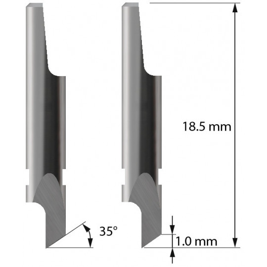 Blade 3910110 - Z2 - Max. cutting depth 1 mm - Balacchi compatible