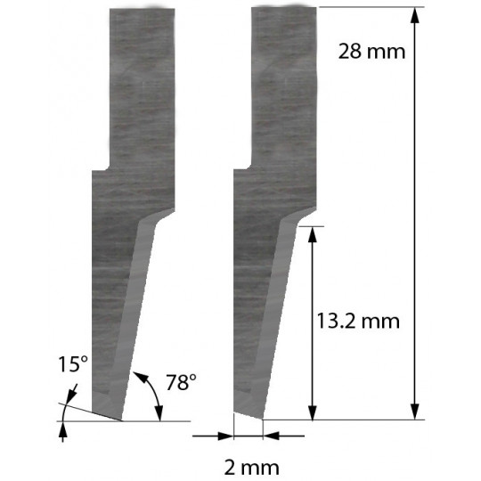 Blade Balacchi compatible - Z62 - Max. cutting depth 13.2 mm