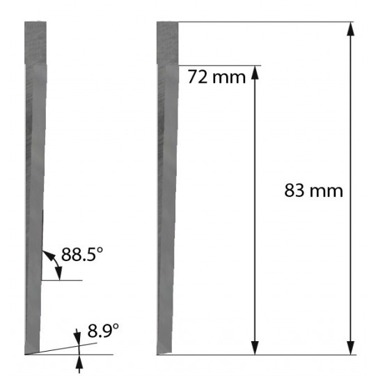 Blade Comagrav compatible - Z605 - Max. cutting depth 71.5 mm