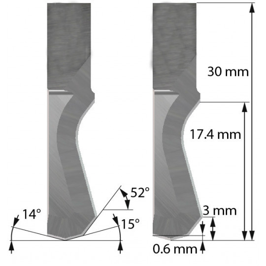 Lama compatibile con Dyss - Z201 - Spessore di taglio fino a 16 mm