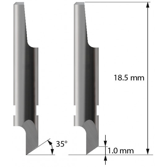 Cuchilla 3910105 compatible con Aoke-Kasemake - Z1 - Corte 1 mm