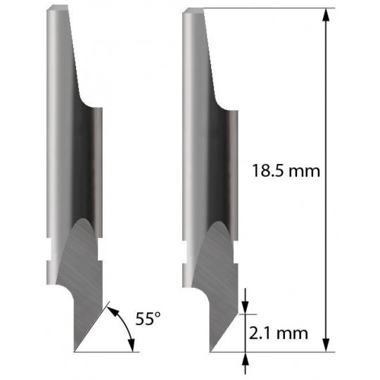 Cuchilla 3910116 compatible con Aoke-Kasemake - Z4 - Corte 2,1 mm