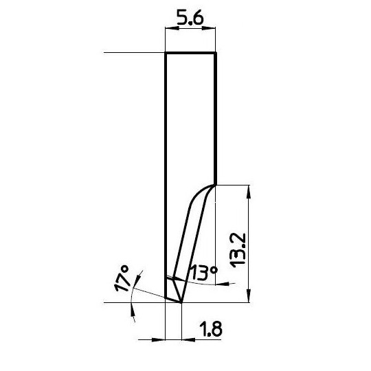 Cuchilla C000504/1 - Compatible con BNZ Technology - 46627 - Corte 14 mm