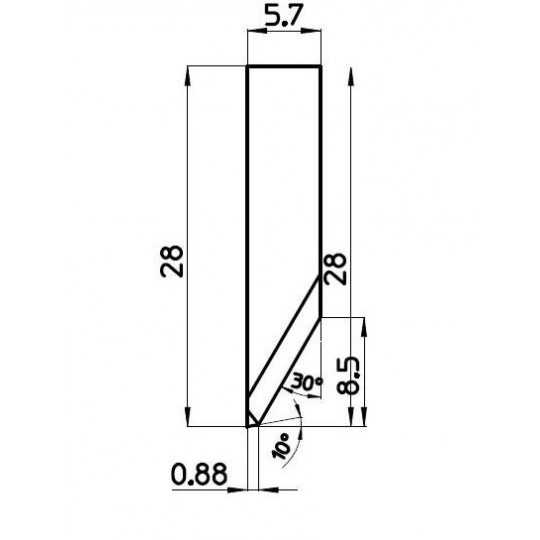 Cuchilla C000511/1 - 46501 - Compatible con BNZ Technology - Corte 9 mm