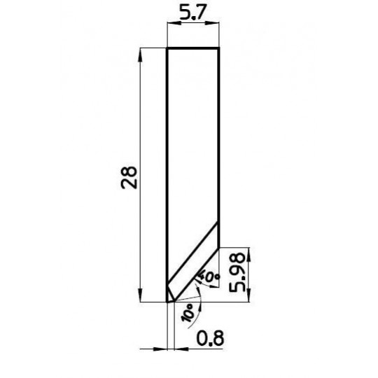 Cuchilla C000507/1 - Compatible con BNZ Technology - Corte 6 mm