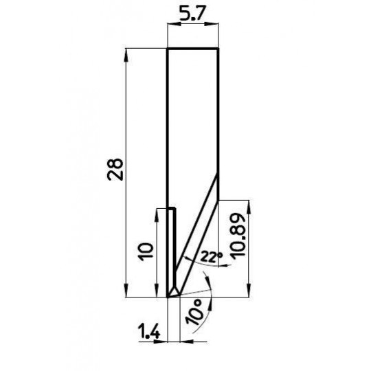 Cuchilla C000507/1 - Compatible con BNZ Technology - 46238 - Corte 11 mm