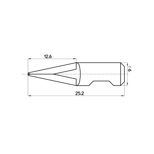 Blade 44736 Sumarai compatible- Max. cutting depth 13 mm - Reference code E12