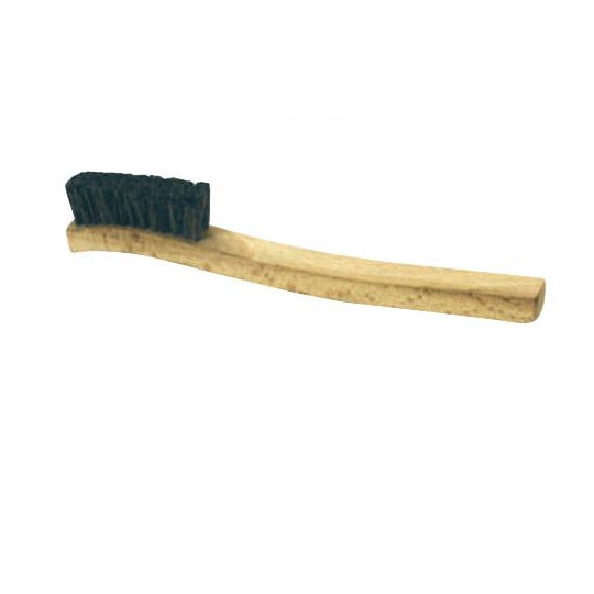 Curved little brush on bristles