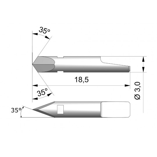 Blade CE3 - Max. cutting depth 1 mm