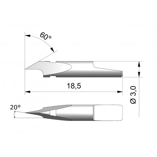 Blade CE5 - Max. cutting depth 2.6 mm
