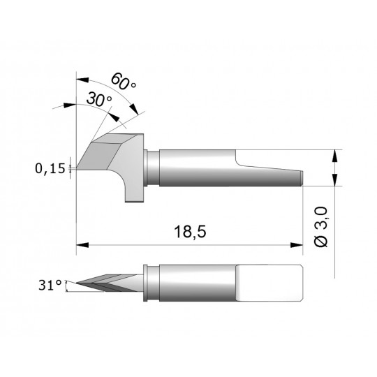 Blade CEW6 - Max. cutting depth 2.4 mm