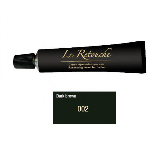 Retoucing cream for smooth leather - Package 25 ml - Color dark brown