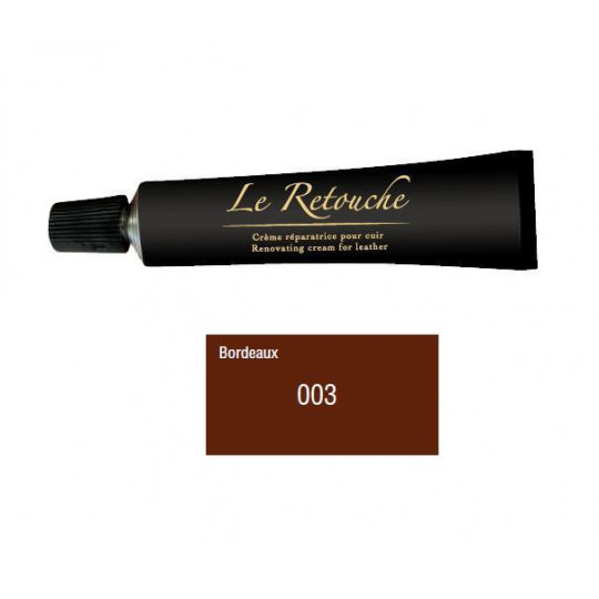 Retoucing cream for smooth leather - Package 25 ml - Color Bordeaux