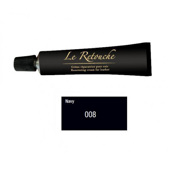 Retoucing cream for smooth leather - Package 25 ml - Color navy